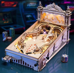 Puzzle 3D in Legno Flipper - Modello Da Costruire per Adulti E Bambini - Puzzle  - Foto 1 di 12