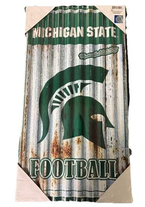 Michigan State University gewelltes Metall Wandbild MSU Spartans 21”x12” Neu - Bild 1 von 7
