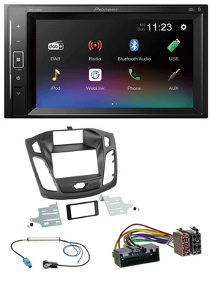 Pioneer DAB MP3 2DIN Bluetooth USB Autoradio für Ford Focus (2011-2014) - Bild 1 von 4