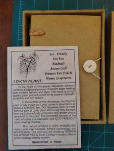 Vintage Papyrus Journal 4” x 6” Handmade In Nepal Diary Book Lokta Plant - Picture 1 of 2