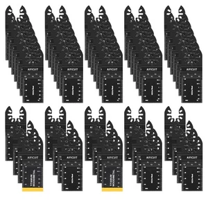 55 PIEZAS Hojas de Sierra Oscilante Liberación Rápida Universal Herramienta Oscilante Negra  - Imagen 1 de 7