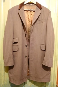 Mens Tailored Pea Coat By RACING GREEN 40 41" Chest Gold lining 6 pockets! - Picture 1 of 23