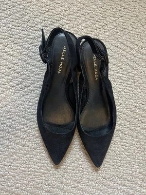 Pella Moda Black Suede Pointed Toe Heels  - Image 1 of 4