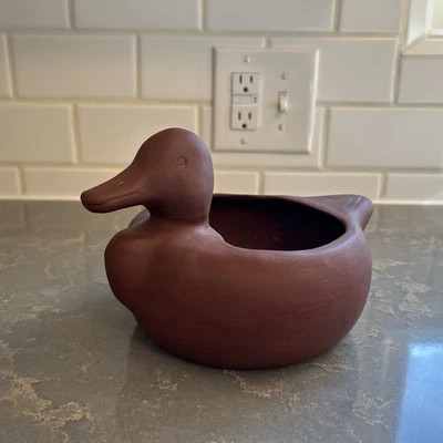 Керамическая глиняная сеялка для уток Cherokee Heritage искусство коренных американцев трудно найти РЕДКАЯ с подписью - Изображение 1 из 4