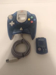 Official Sega Dreamcast Clear Blue OEM Remote Controller HKT-7700 With VMU - Picture 1 of 9