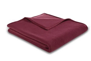 Wohndecke Sofadecke Baumwolldecke Uni - 100% Baumwolle Farbe Brombeer - Bild 1 von 1