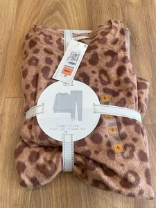 Marks & Spencer Pyjamas - Leopard Fleece - Long Sleeve Cuff Leg - Size S - Picture 1 of 3