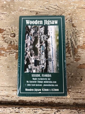 Wentworth Wooden Puzzle Jigsaw Miniature 40 PIECES New 3.25”x4.5” Seaside Fl - Image 1 of 4