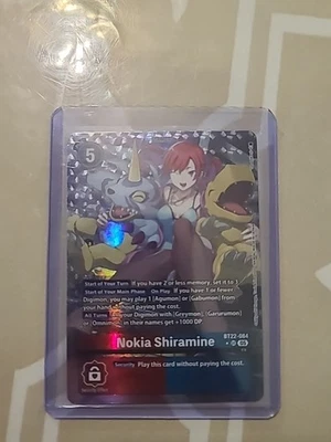Nokia Shiramine BT22-084 (Alt Art) Cyber Eden - Super Rare Full Art Digimon NM - Image 1 of 4