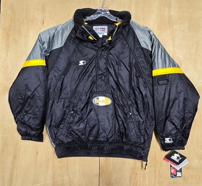 Vintage Starter Pittsburgh Steelers Puffer Jacket Pullover Large - Image 1 of 4
