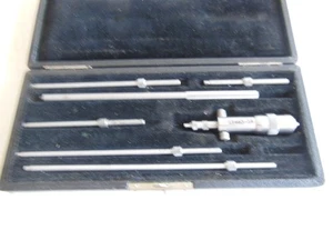 L.S. Starrett Micrometer Depth Gage Gauge with Rods in Case Tool - Picture 1 of 5