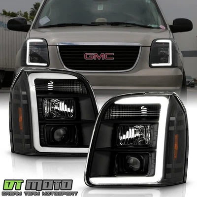 Faros proyectores tubo LED negro GMC Yukon XL 1500 2500 2007-2013 Foto 1 de 4