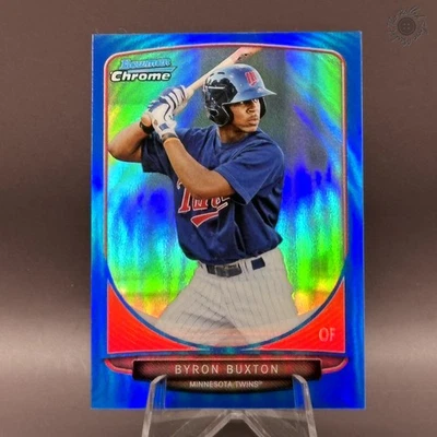2013 Bowman Chrome Byron Buxton Blue Mini Refractor /99 1st Card #1 - Image 1 of 2