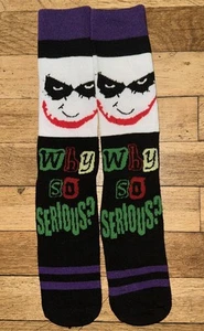 Joker Batman ¿Por qué tan serio? Calcetines Novedad Unisex - Imagen 1 de 4