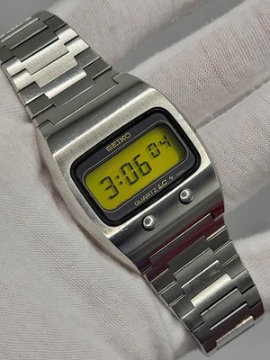 1974 [COMO NUEVO] RELOJ DIGITAL SEIKO 0624-5009 CUARZO LIMÓN LCD vintage 8,3" con caja Foto 1 de 4