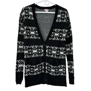 Vintage Mossimo Strickjacke Tunika Pullover Strick Western Southwest Y2K Azteken Boho S - Bild 1 von 12