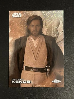2025 Topps Chrome Star Wars Young Obi-Wan Kenobi #138 Black And White Shimmer  - Image 1 of 2
