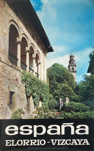 Vintage Original Spain Tourism Poster Old Spanish Official Tourism Architecture - Picture 1 of 10