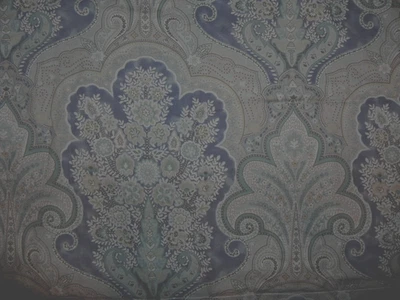 POTTERY BARN PAISLEY MEDALLION FLORAL BLUE GRAY SET OF 2 PILLOW SHAMS - Image 1 of 4