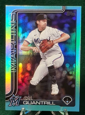 2025 Topps Update Series CAL QUANTRILL US191 Aqua Foil SP Marlins - Image 1 of 2
