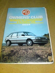 MG OWNERS CLUB - RECOMMENDATIONS & TIPS 1983-1984 - Bild 1 von 1
