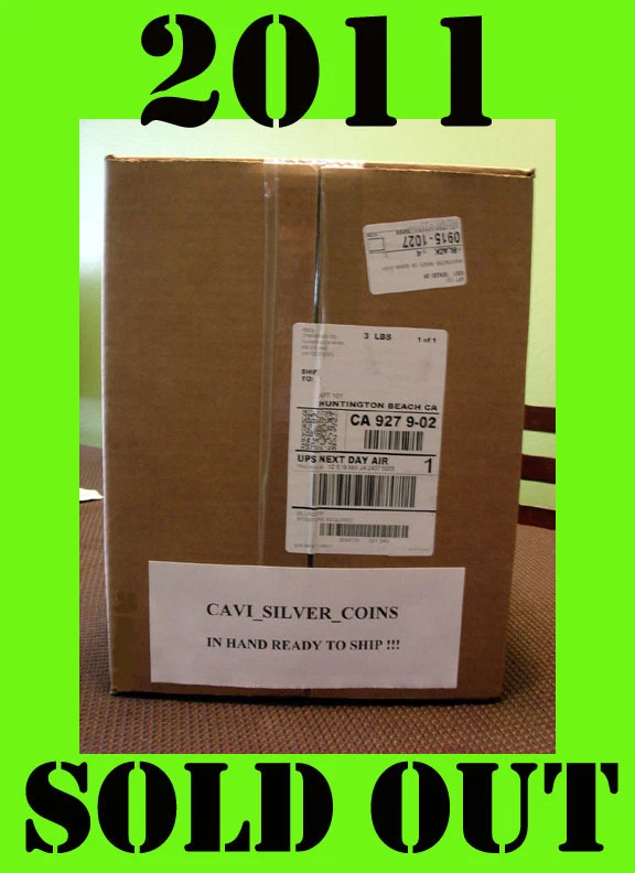 (2) 2011  25TH ANNIVERSARY 5 COIN SET AMERICAN SILVER EAGLE UNOPENED SEALED BOX  - Image 1 of 2