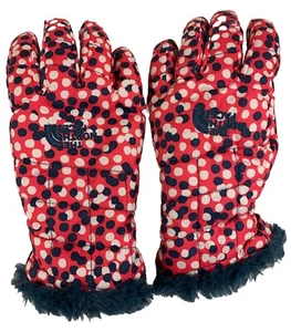 Girls North Face Gloves Size Medium Fleece Lined Pink , Navy, White - Picture 1 of 10