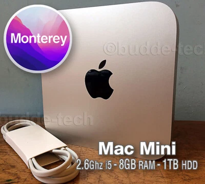 Apple Mac Mini Desktop 2014-2018 model A1347 *MONTEREY* 2.6GHz 8GB RAM 1TB HDD - Image 1 of 4