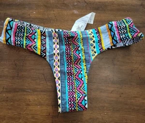 Pantalones de natación de bikini descarados reversibles Volcom L 122131 nuevos sin etiquetas - Imagen 1 de 3
