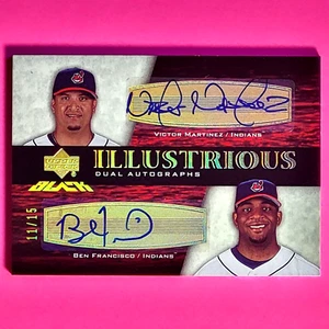 2007 UD Black Illustrious Victor Martinez, Ben Francisco RC Indians Auto #/15 - Picture 1 of 1