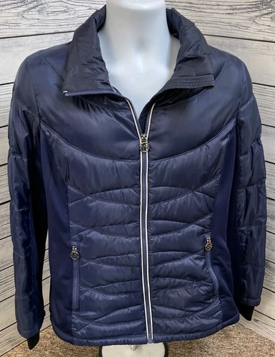 Cappotto giacca piumino donna Michael Kors confezionabile blu navy grande UK 14
