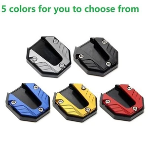 Alloy Universal Motorcycle Kickstand Extender Foot Side Stand Pad Support Plate - Imagen 1 de 10