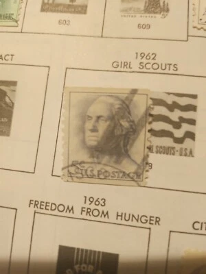 1962 George Washington 5 Cent Stamp Blue/Gray (Rare). - Image 1 of 4