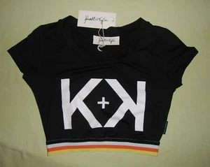 Kendall + Kylie / WOMENS (Ladies) black Sexy (very short) Crop Top. Size: SMALL - Picture 1 of 9