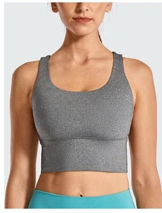 Sujetador deportivo acolchado soporte medio para mujer CRZ YOGA Longline sin cables - Imagen 1 de 12