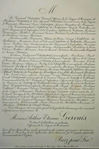 ARTHUR ETIENNE GERVAIS Provins FAIRE PART Sarrazin Chauchat Gasson Mortiere 1903 - Photo 1/2