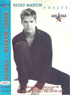Ricky Martin ‎Vuelve CASSETTE ALBUM import MEGASTAR Saudi Latin Pop Bolero - Image 1 of 4