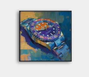 π₯ Rolex Luxury Art "Framed" π GiclΓ©e Print π¨ 24x24β π°οΈ COA π 1/25 βοΈ A8 - Picture 1 of 8