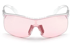 Adidas SP0003 27S Clear Pink Plastic Half-Rimless Sunglasses Frame 137-130 - Picture 1 of 3