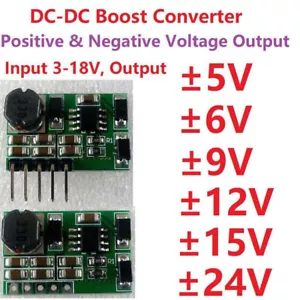 Convertidor DC-DC Step-up Boost ±5V ±9V ±12V ±15V ±24V fuente de alimentación de doble salida - Imagen 1 de 22