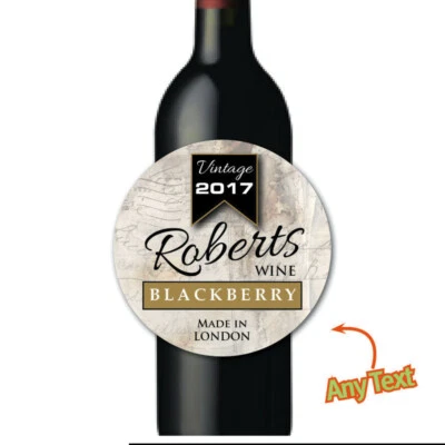 12 x EXTRA LARGE PERSONALISED HOMEMADE HOME MADE BOTTLE LABELS WINE MAKING 305