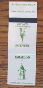 COPERTINA FIAMMIFERI WALLACE, IDAHO: WALLACE INN COPERTINA FIAMMIFERI VUOTA -C - Foto 1 di 1