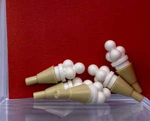 Lego Parts Lot x (5) Ct ~ Ice Cream with Cone Assembly, Minifigure Utensil ~ 10 - Picture 1 of 1