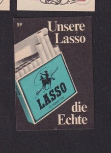 Ancienne étiquette allumettes Allemagne BN152382 Cigarette Lasso Cow Boy - Imagen 1 de 1
