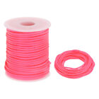 Rubber Cord Tube Hollow Pipe 16ft 27yds 1/8" Dia 1/16" Hole Light Rose Red