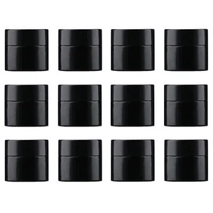 Empty Round Glass Jars, with Inner Liners and black Lids (15ml/0.5 oz, 60 Pack) - Picture 1 of 5