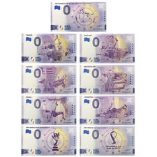 9pcs/set 2022 Qatar Football World Cup Banknote 0 Euro Paper Money Collection