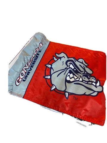 GU Gonzaga University Bulldogs Red Car Flag With Wall Bracket New Cover