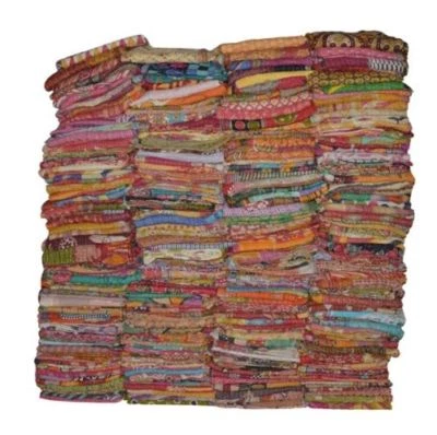 Индийское двустороннее винтажное одеяло ручной работы Kantha новое покрывало - Изображение 1 из 4