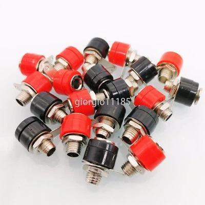 US Stock 20x 4mm Banana Plug Female Jack Socket Speaker Connector Red Black 312A - Image 1 of 4